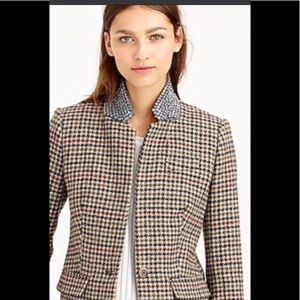 J.crew tweed jacket with embellished collar